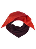Kleiner Dip-Dye Dreieckschal Braun/Rot aus Kaschmir von Mell-o