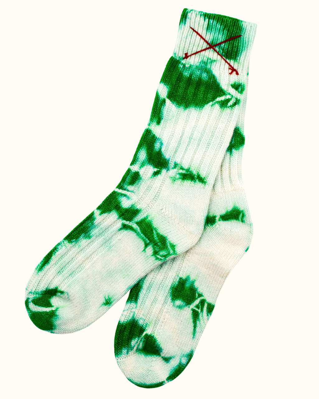 Tie-Dye Kaschmirsocken Evergreen von Mell-o – Ansicht 4