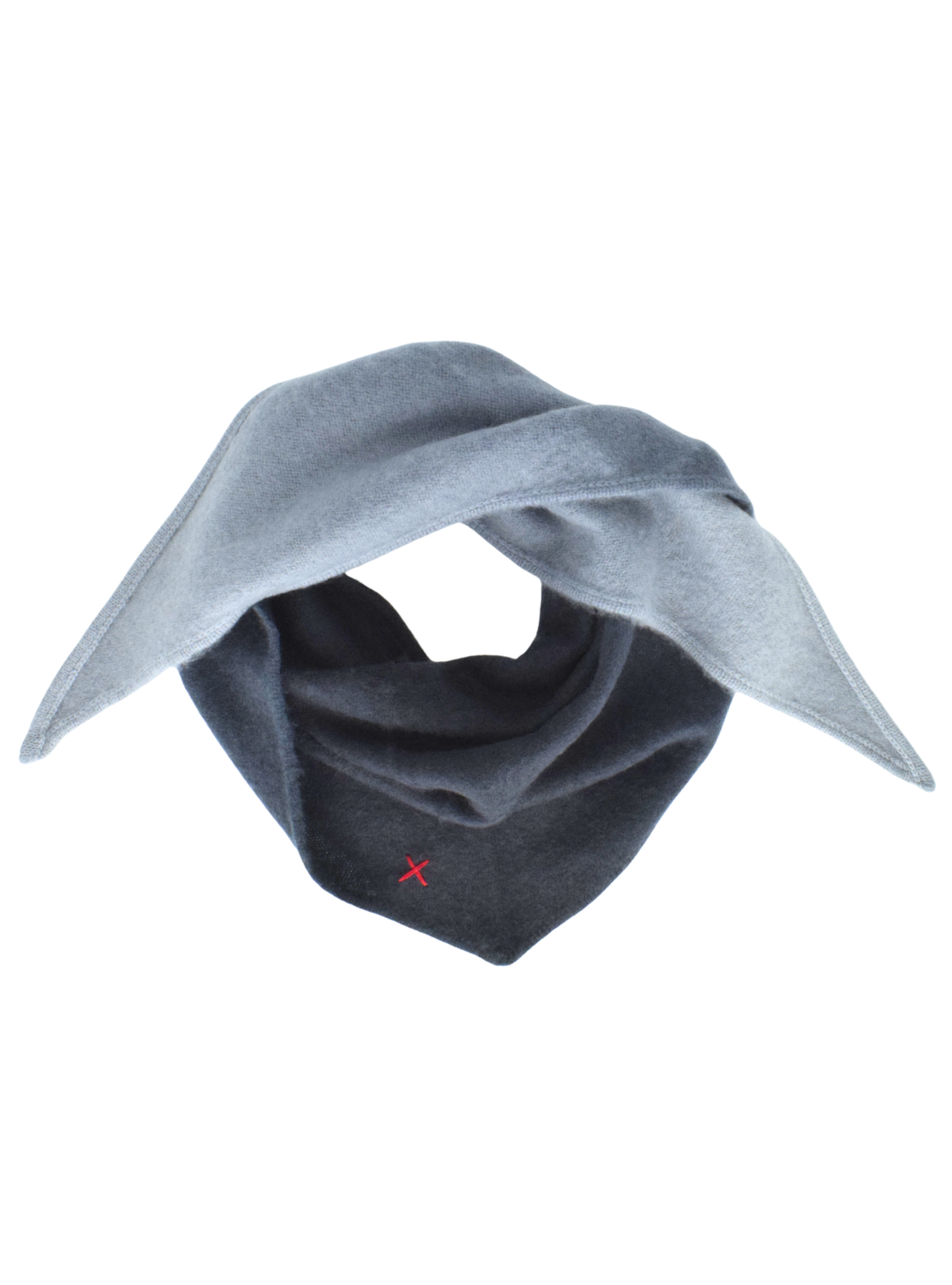 Kleiner Dip-Dye Dreieckschal Schwarz/Grau aus Kaschmir von Mell-o