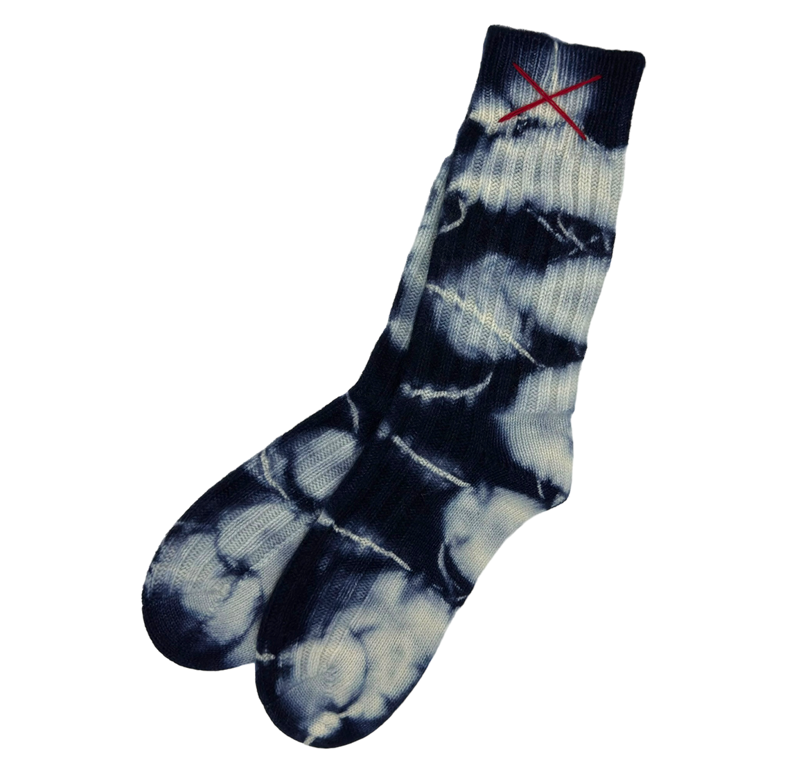 Tie-Dye Kaschmirsocken Indigo von Mell-o