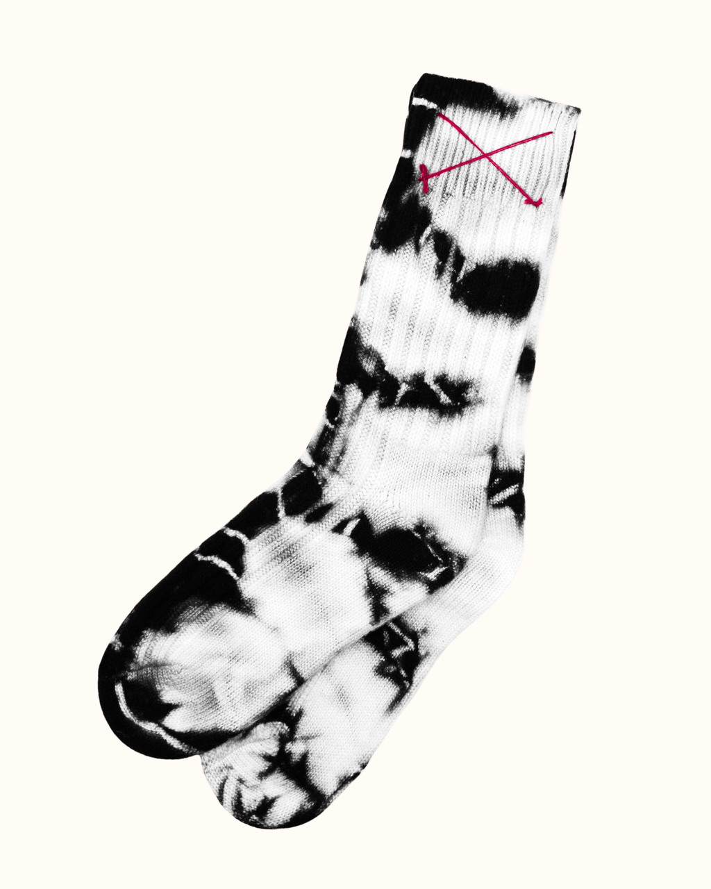 Tie-Dye Kaschmirsocken Schwarz von Mell-o – Ansicht 3