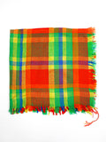 Mell-o Tartan Checker Madras Kaschmirschal – 100 % Kaschmir Orange