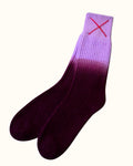 Dip-Dye Kaschmirsocken Bordeaux/Lila von Mell-o